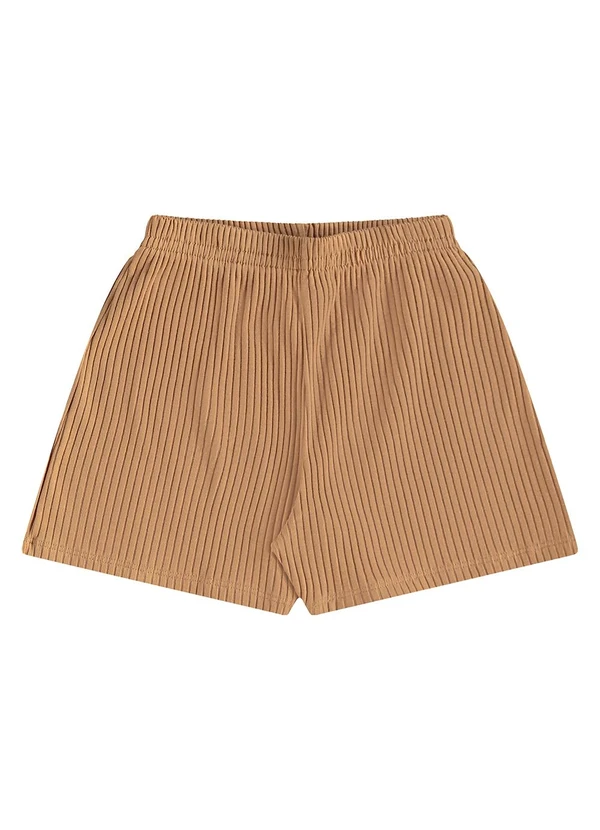 Guloseima - Conjunto Cropped e Short Ribana Marrom 4