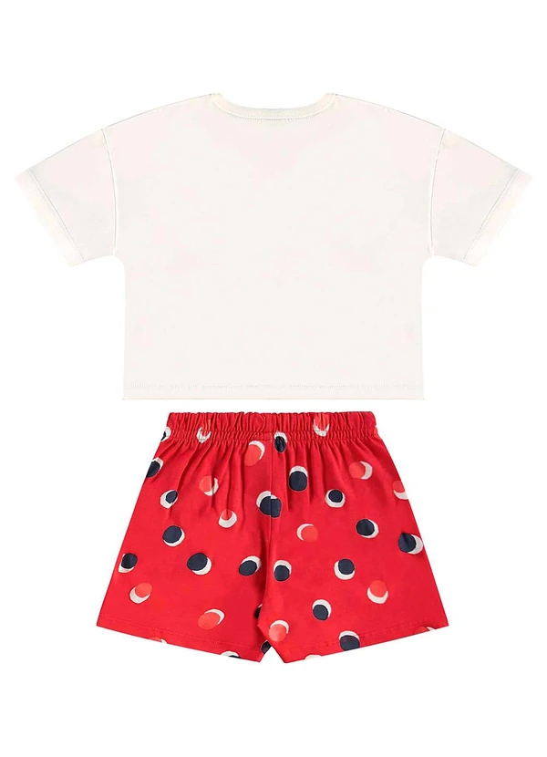 Bee Loop - Conjunto Cropped e Short-Saia Bege 4
