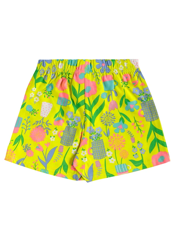 Bee Loop - Conjunto Cropped e Short-Saia Floral Rosa 6