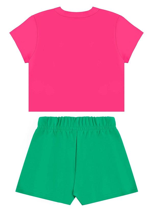 Bee Loop - Conjunto Cropped e Short-Saia Rosa 4