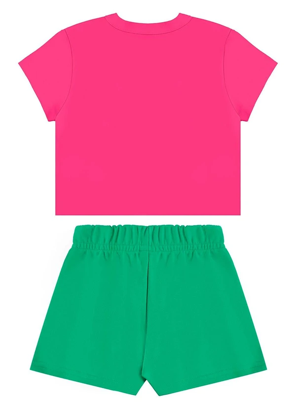 Bee Loop - Conjunto Cropped e Short-Saia Rosa 4