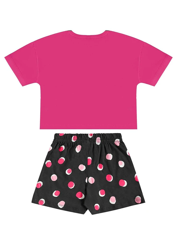 Bee Loop - Conjunto Cropped e Short-Saia Rosa 4