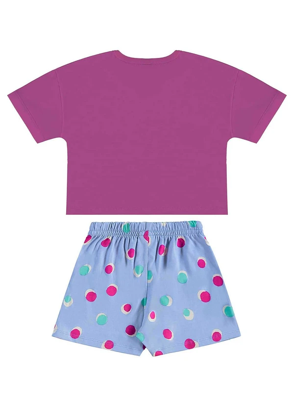 Bee Loop - Conjunto Cropped e Short-Saia Roxo 6