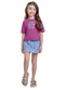 Bee Loop - Conjunto Cropped e Short-Saia Rosa - variação: Roxo