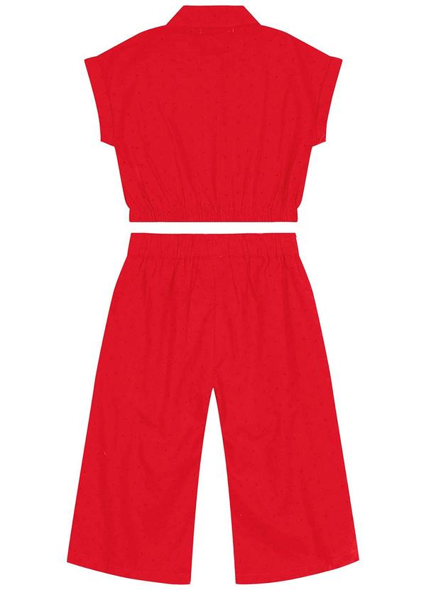 Carinhoso - Conjunto Cropped em Laíse Menina Vermelho 2