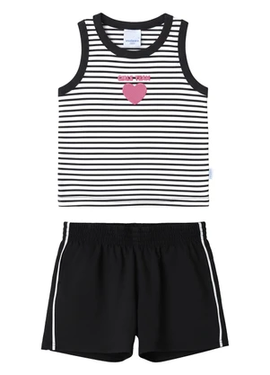 Malwee Kids - Conjunto Cropped Girls Team Preto - MALWEE KIDS