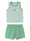 Malwee Kids - Conjunto Cropped Girls Team Preto - variação: Verde Água