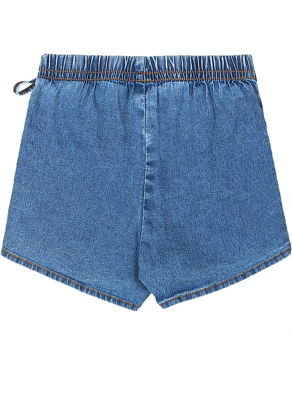 Quimby - Conjunto Cropped Short-Saia Jeans Rosa 6