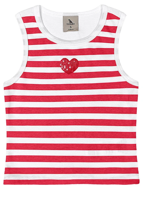 Quimby - Conjunto Cropped Short-Saia Jeans Vermelho 3