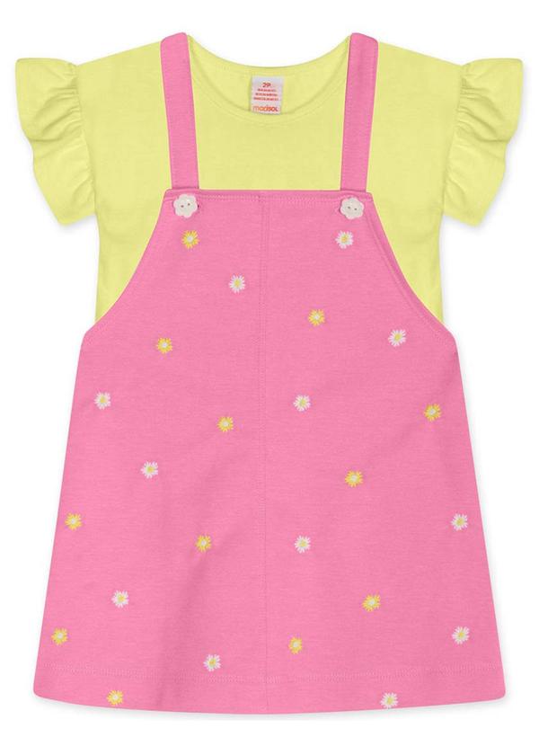 Marisol - Conjunto Curto com Salopete Infantil Verde