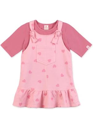 Marisol - Conjunto Curto Coração Infantil Rosa - MARISOL