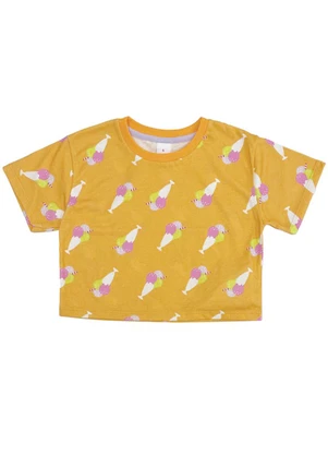 Marisol - Conjunto Curto Estampado Infantil Amarelo - MARISOL