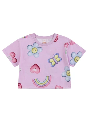 Conjunto Curto Estampado Menina Marisol (Lilas) - MARISOL