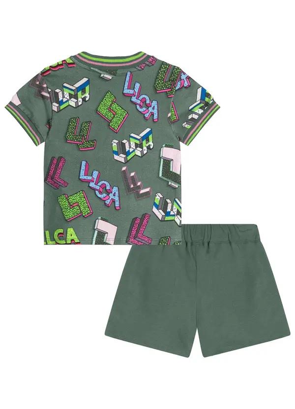 Lilica Ripilica - Conjunto Curto Menina Infantil Verde