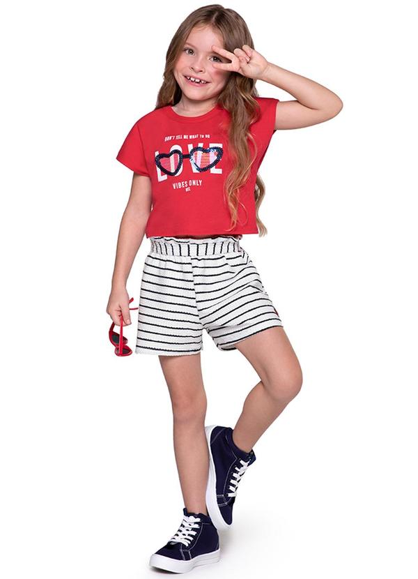 Marisol - Conjunto Curto Menina Vermelho