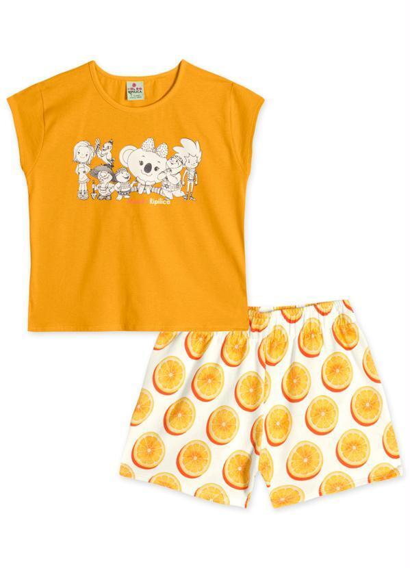 Lilica Ripilica - Conjunto Curto Infantil Menina Amarelo
