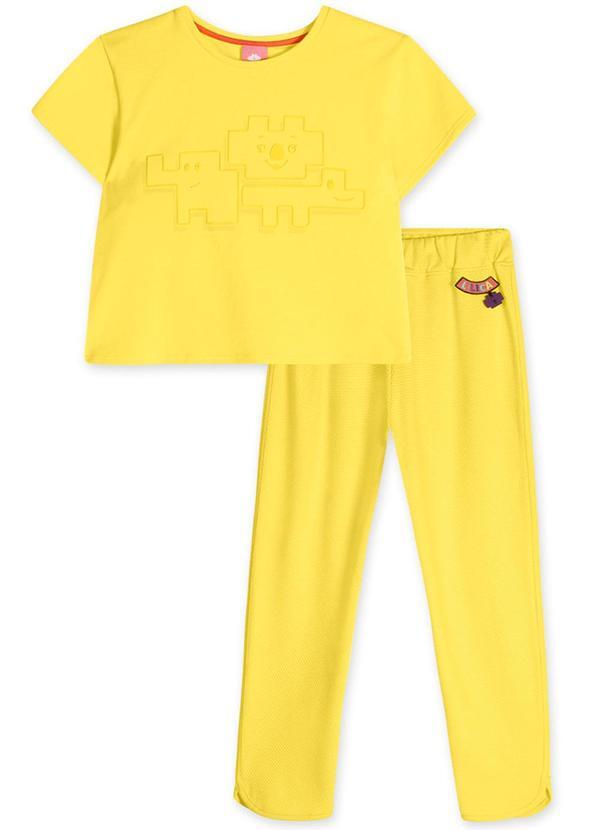 Lilica Ripilica - Conjunto Curto Infantil Menina Amarelo