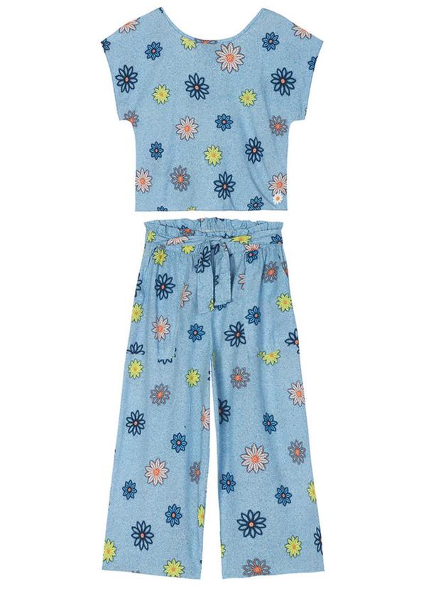 Marisol - Conjunto Curto Infantil Menina Azul