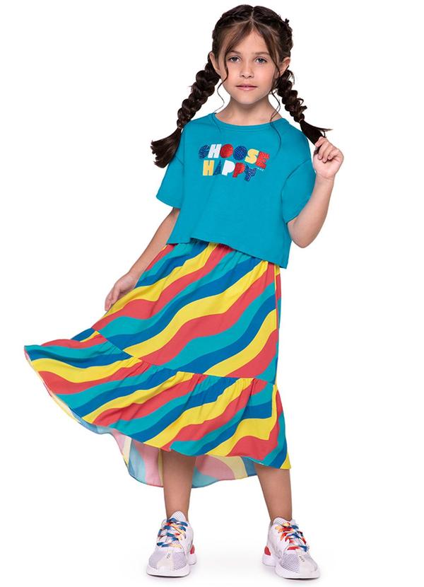 Marisol - Conjunto Curto Infantil Feminino Azul