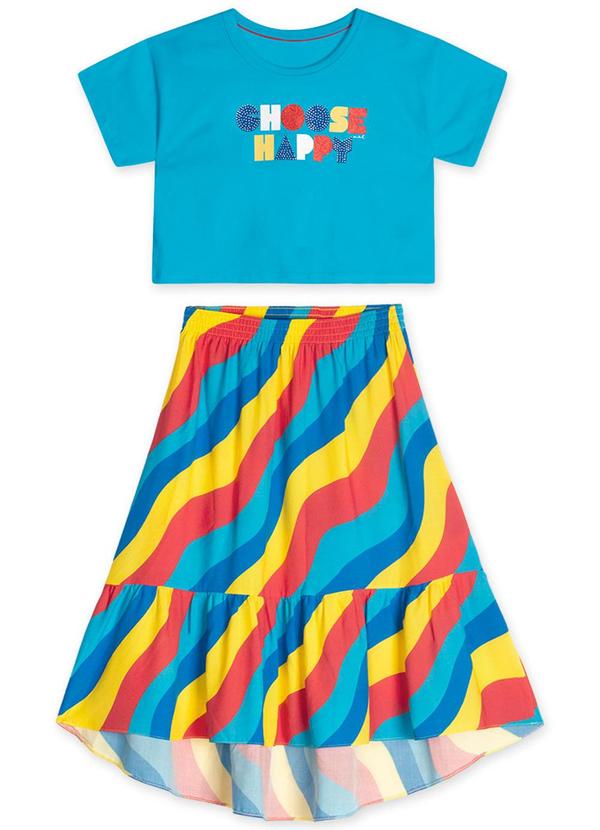 Marisol - Conjunto Curto Infantil Feminino Azul 2