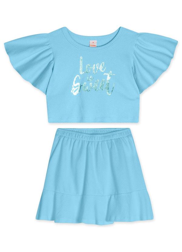 Marisol - Conjunto Curto Infantil Feminino Azul