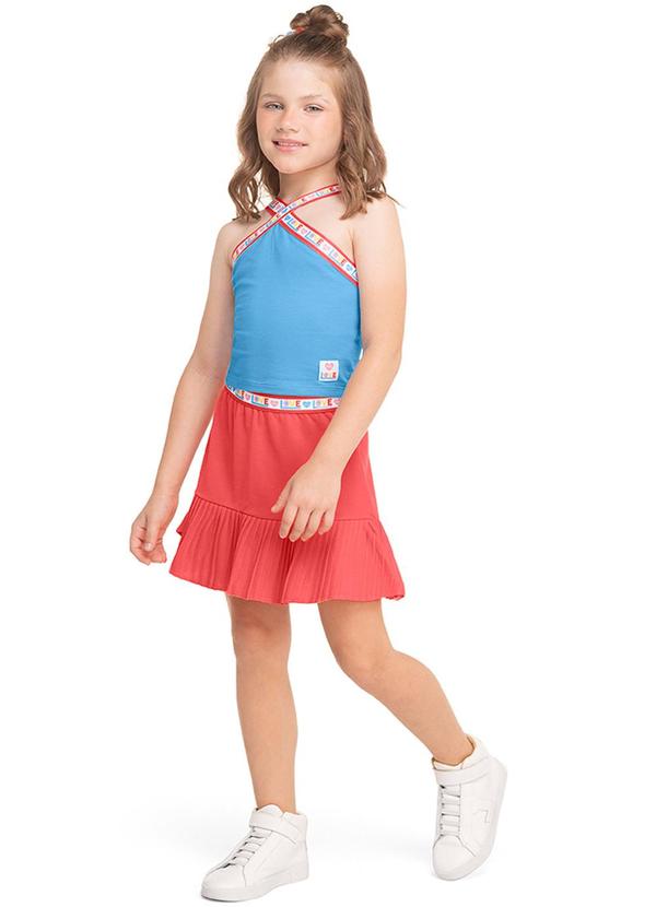Marisol - Conjunto Curto Infantil Feminino Azul