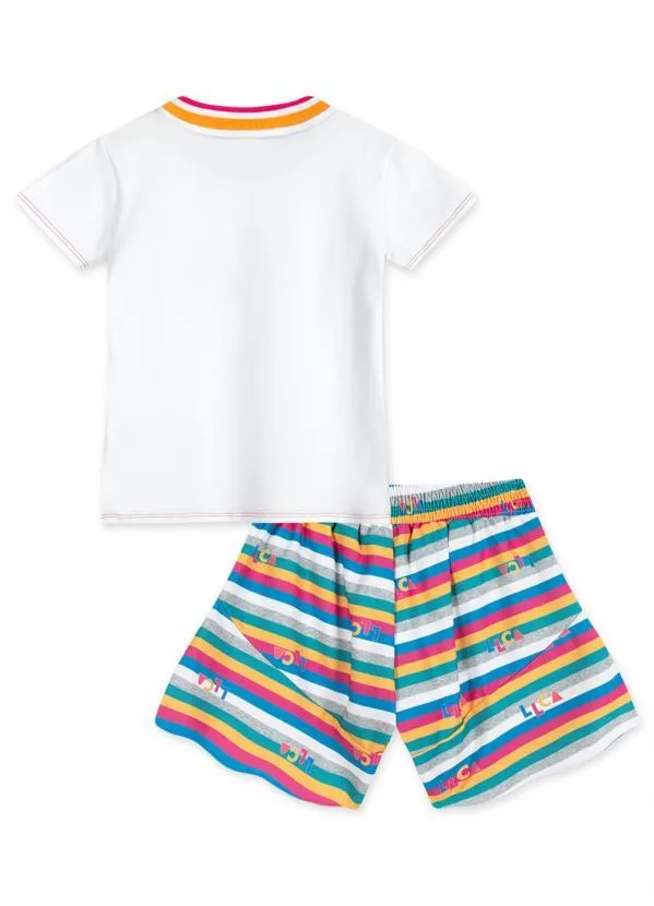 Lilica Ripilica - Conjunto Curto Infantil MeninaBranco 2
