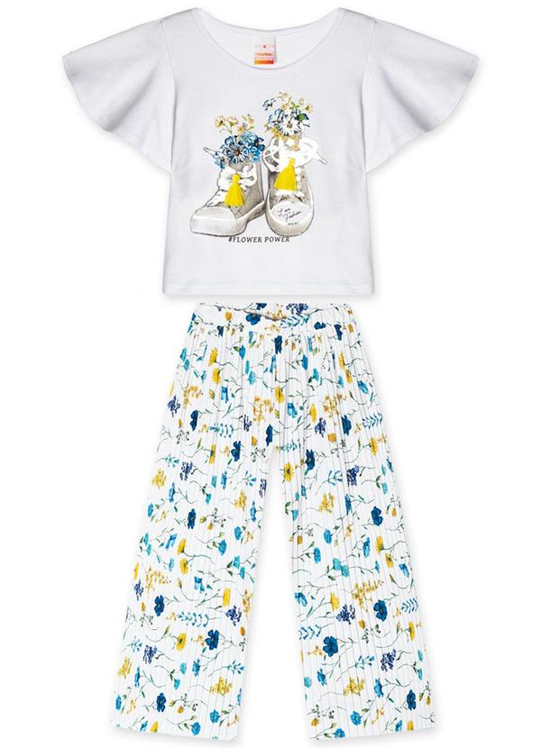 Marisol - Conjunto Curto Infantil Menina Branco