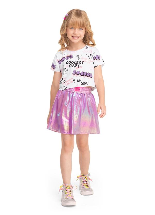 Marisol - Conjunto Curto Infantil Feminino Branco