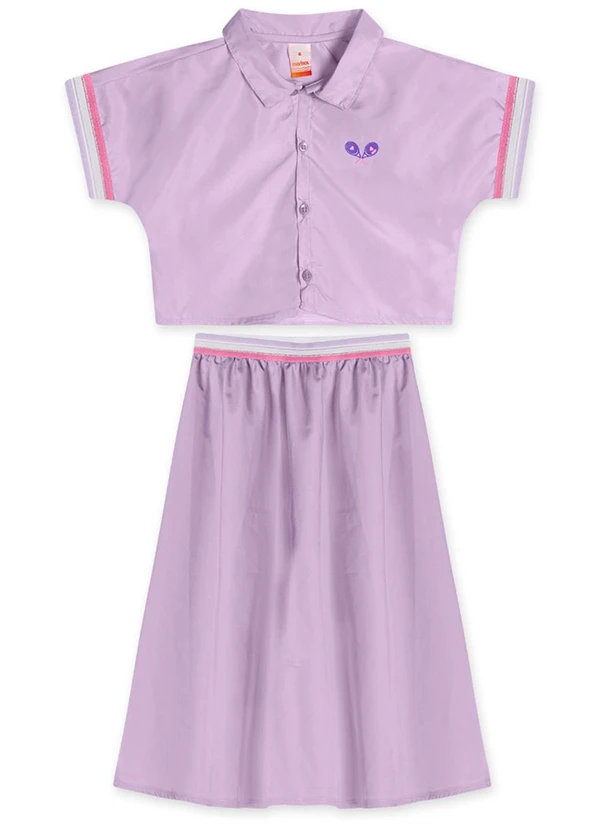 Marisol - Conjunto Curto Infantil Menina Lilás