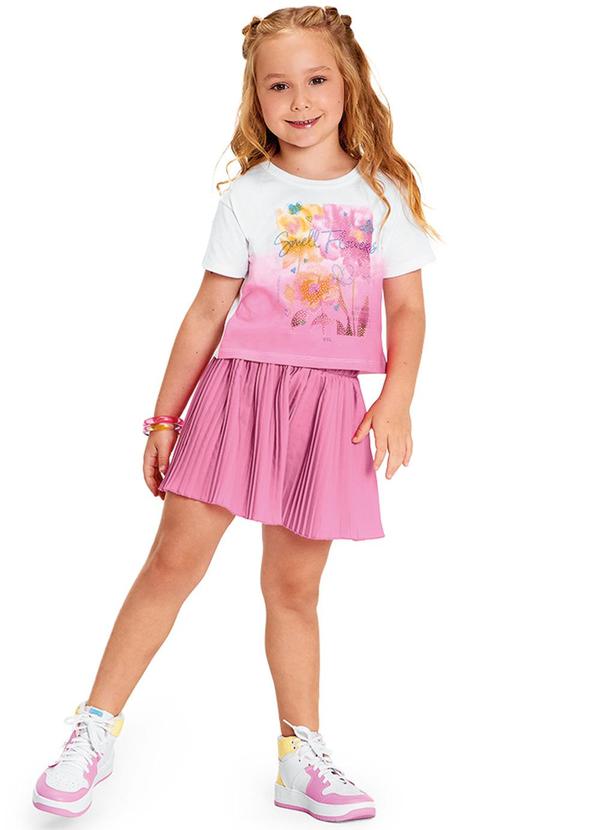 Marisol - Conjunto Curto Infantil Menina Rosa