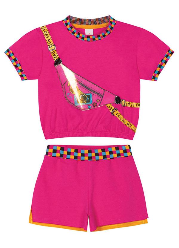 Marisol - Conjunto Curto Infantil Menina Rosa