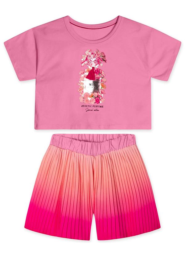 Marisol - Conjunto Curto Infantil Menina Rosa