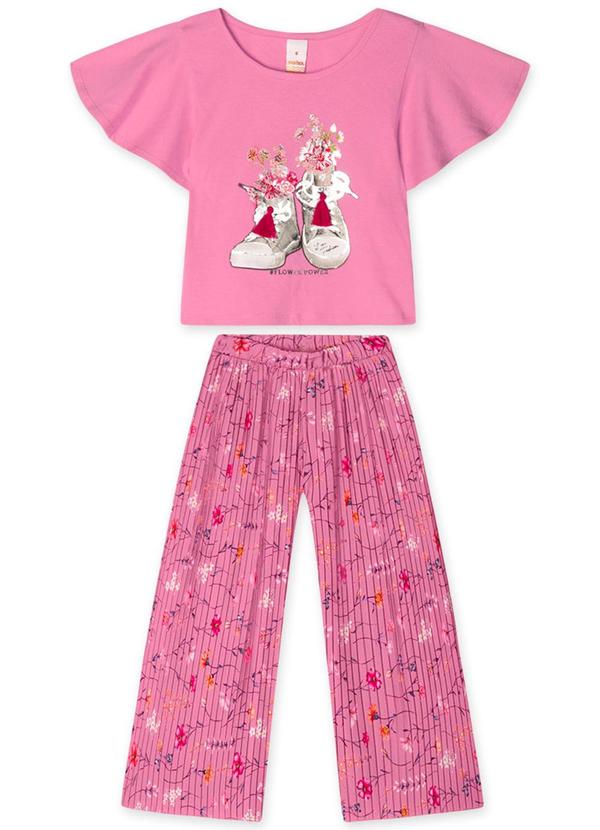 Marisol - Conjunto Curto Infantil Menina Rosa