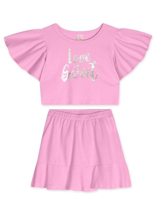 Marisol - Conjunto Curto Infantil Feminino Rosa