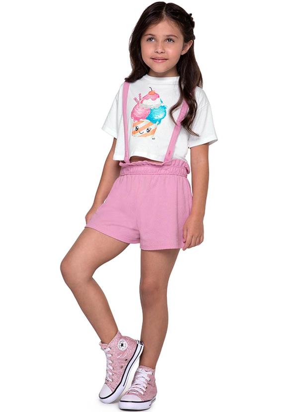 Marisol - Conjunto Curto Infantil Feminino Rosa
