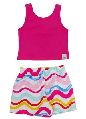 Marisol - Conjunto Curto Infantil Feminino Rosa - MARISOL