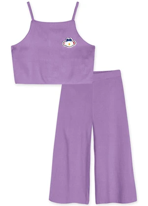 Lilica Ripilica - Conjunto Curto Infantil Menina Roxo - LILICA RIPILICA