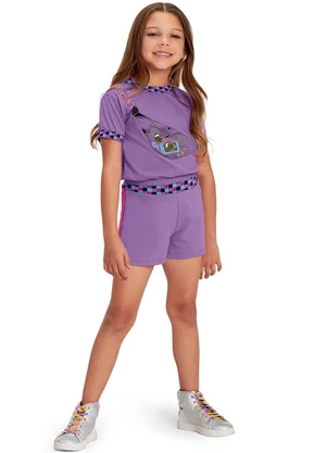 Marisol - Conjunto Curto Infantil Menina Roxo - MARISOL