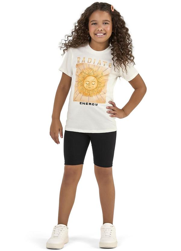 Elian - Conjunto Curto Infantil Menina Sol Bege 1