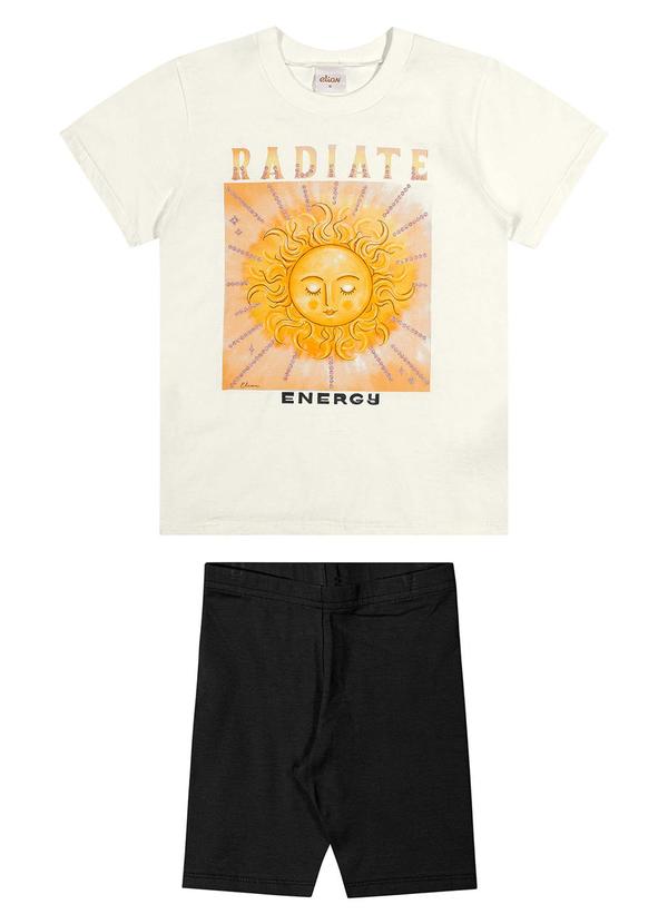 Elian - Conjunto Curto Infantil Menina Sol Bege 2