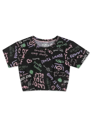 Marisol - Conjunto Curto Infantil Preto - MARISOL