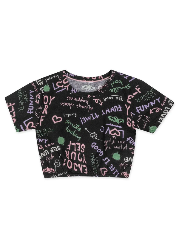 Marisol - Conjunto Curto Infantil Preto 2