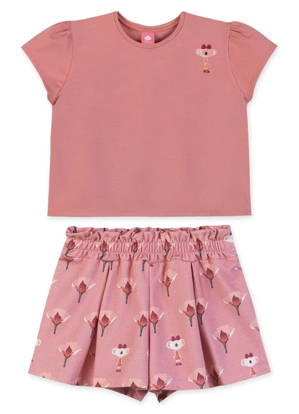 Lilica Ripilica - Conjunto Curto Infantil Rosa