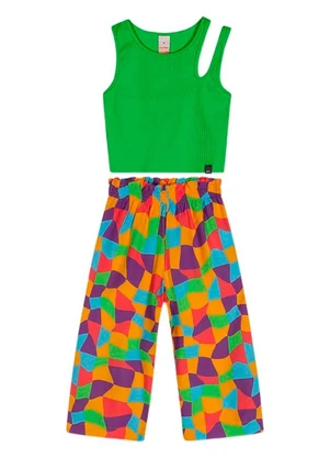 Marisol - Conjunto Curto Infantil Verde - MARISOL