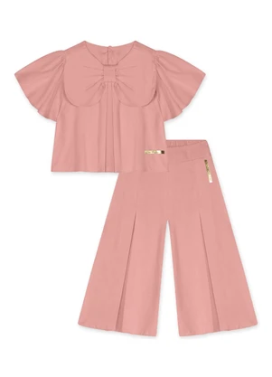 Lilica Ripilica - Conjunto Curto Laço Feminino Bebê Rosa - LILICA RIPILICA