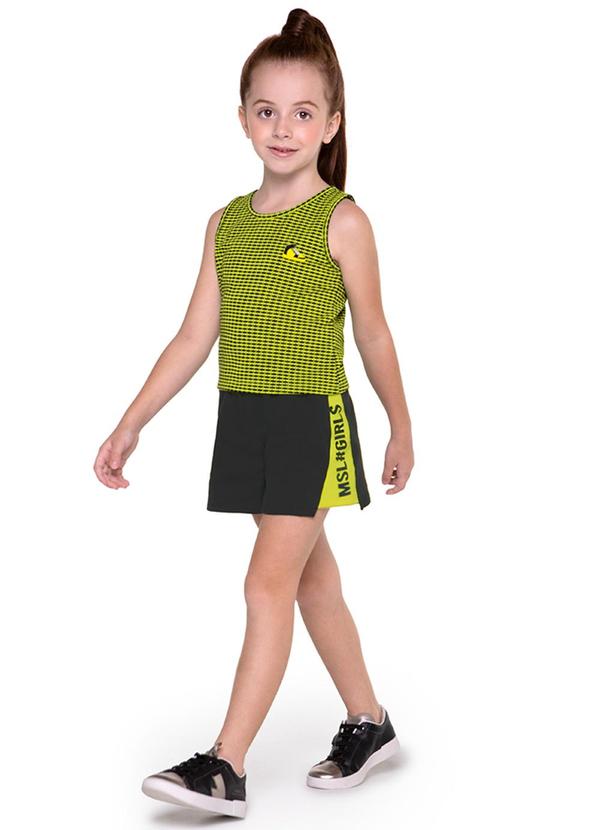 Marisol - Conjunto Curto Moletom Feminino Amarelo