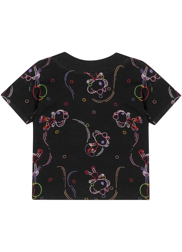 Lilica Ripilica - Conjunto Curto Moletom Menina Infantil Preto 5