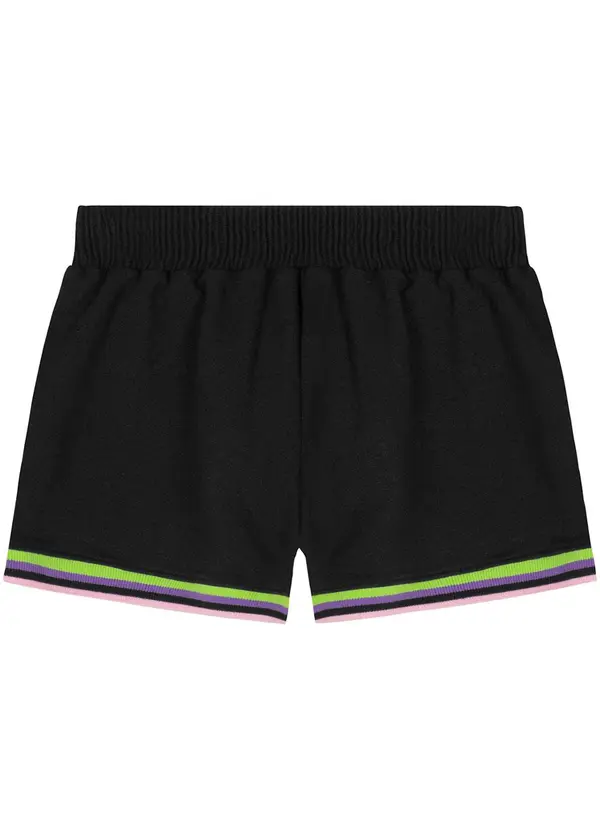 Lilica Ripilica - Conjunto Curto Moletom Menina Infantil Preto 7