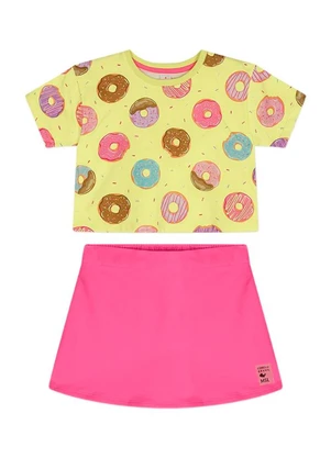 Marisol - Conjunto Curto Moletom Infantil Verde - MARISOL